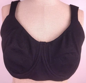 Comfort Choice RN 88842 Black Nylon Wireless T Shirt Bra Size 38 B (25) - Picture 1 of 14