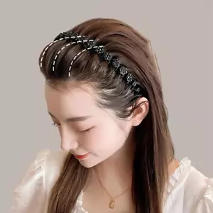 Headband with Clip Hairstyle Double Bangs Hair Clips R9S7 E3O3 ☆κ Hair S4G9 - Picture 1 of 24
