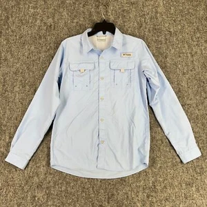 Columbia Shirt Boys Extra Large Blue PFG Performance Fishing Gear Vented Wicking - Picture 1 of 7