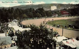 Cartolina LP77 Wheeling West Virginia Fair Grounds pista da corsa - Foto 1 di 2