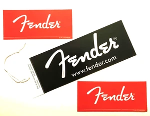 Genuine Fender Guitars Logo Stickers Set 3 Pieces - Picture 1 of 1