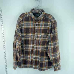 Camisa Woolrich Marrón Multicolor Lana a Cuadros Franela Botones Talla M - Imagen 1 de 8
