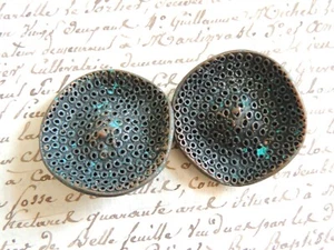2 boutons en métal vintage - Haute Couture - Créateur - Design Collection 3,5cm - Picture 1 of 2