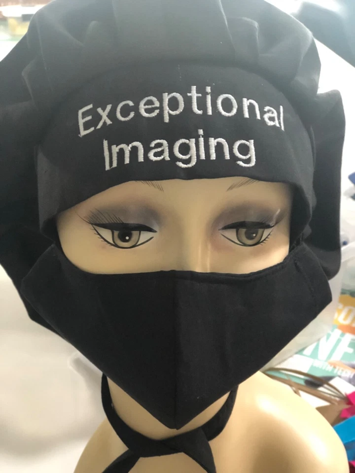 Nurse/Chef - Cap/ Scrub w/ matching face Mask - Customized Handmade . - Image 1 of 4