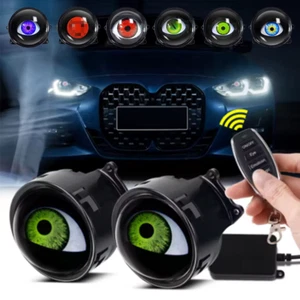 2x 3" Auto Dynamic Devil Eyes Lichter Auto Fernbedienung Augen Nachrüstset 12V - Bild 1 von 13