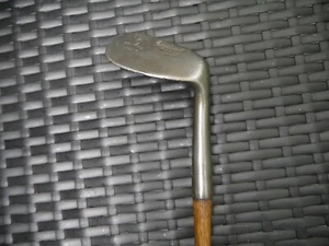 Antik Vintage Hickory Holz Schaft George Nicoll Zenith Niblick breite Sohle Spieler - Bild 1 von 16