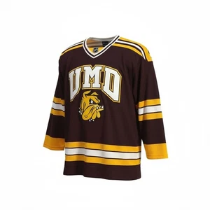 CCM UMD Bulldogs Hockey Trikot Erwachsene XL weinrot gold weiß AirKnit Made in Canada - Bild 1 von 12