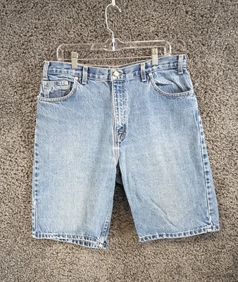 Faded Glory Jean Shorts Men's Size 34W Blue Denim High Rise Medium Wash 5 Pocket - Image 1 of 4