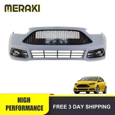 Compatible with 2015-2018 Ford Focus ST Front Bumper Cover & Grille Set - Image 1 of 4