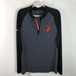 Baltimore Orioles Levelwear Genuine Merchandise 1/4 Zip Pullover Men’s L Black - Picture 1 of 16
