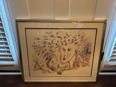 Litografía surrealista original de André Masson Viviane firmada y numerada, 1970-19 Foto 1 de 4