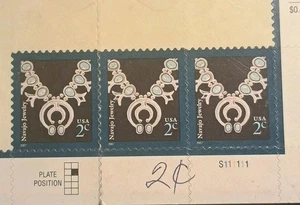 USA Stamps Plate Blocks #3750 ~ 2004 Navajo Jewelry 2c  MNH (3) - Picture 1 of 3