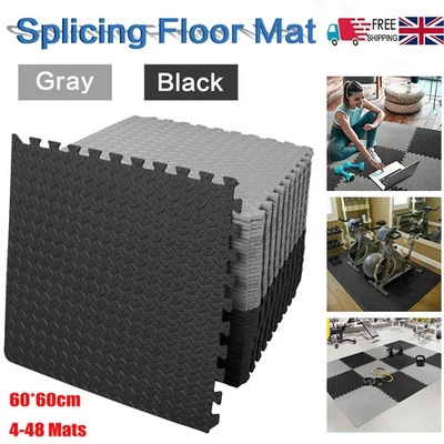 EVA INTERLOCKING FLOOR MATS 60x60CM SOFT FOAM GYM FLOORING MAT YOGA TILES - Image 1 of 4