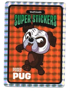 Poised Pug VeeFriends Super Stickers Orange Variation PSA Exclusive 2025 - Picture 1 of 4