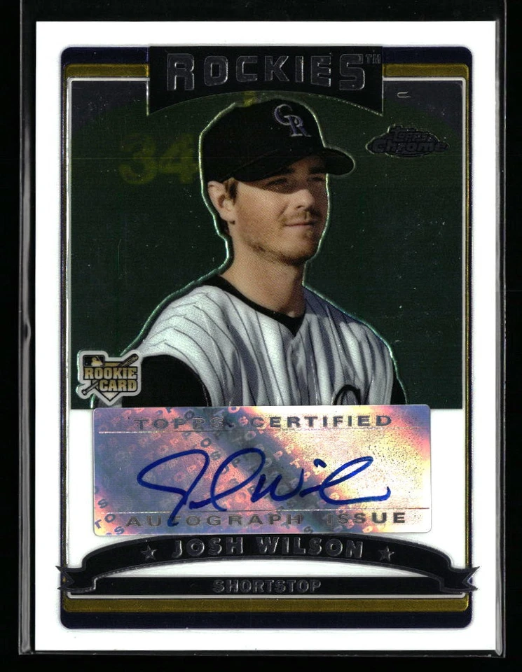 Josh Wilson 2006 Topps Chrome #351 Rookie Auto Colorado Rockies RC - Image 1 of 2