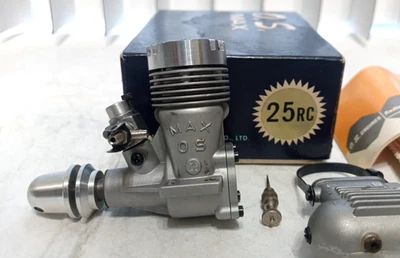 O.S. MAX 25RC Engine Vintage RC Airplane Engine, #702 Exhaust MINT - Image 1 of 4