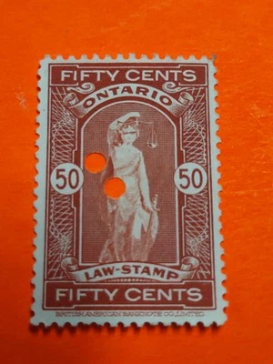 Canada #,OL73 Ontario law stamp 50 CtsUsed (3005-7) - Image 1 of 2