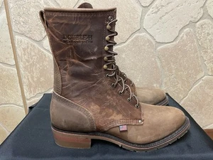 Mens 13 D Packer Work Western Cowboy Boots Made in the USA Leather Brown - Picture 1 of 8