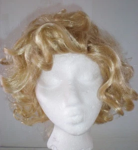 Wig Women Curly Short Blonde 100% Synthetic Fiber - Picture 1 of 2