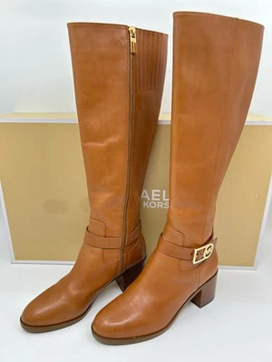 MICHAEL KORS Size 6.5M Tan Women Luggage Leather Knee High Bryce Boots - Image 1 of 4