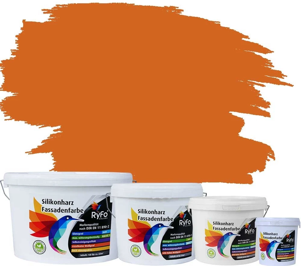 RyFo Colors Silikonharz Fassadenfarbe Lotuseffekt Trend Orangetöne - bunte Farbe - Bild 1 von 2
