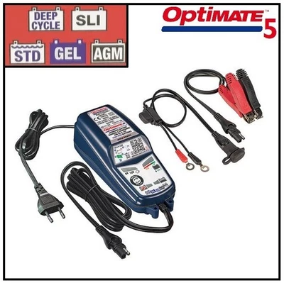 Caricabatterie mantenitore 6v-12v Optimate 5 batterie moto piombo-acido universa - Immagine 1 di 4