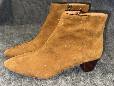 Madewell The Bea Boot SZ 8 Embroidered Suede rhinestones Camel Brown - Image 1 of 4