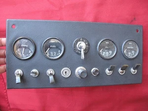 1950s-60s Jaguar Dashboard Panel w/Gauges / Switches / Trim - Picture 1 of 20