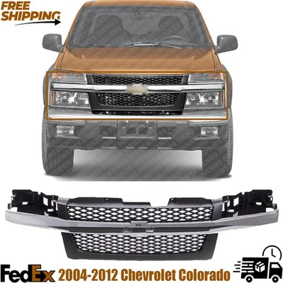 Chevrolet Colorado 2004–2012 Grille Mesh Dark Gray Shell & Insert 2-Piece Design - Image 1 of 4