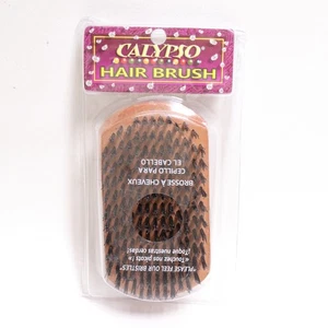 Calysto Military Hair Brush Men Barbers Wood Handle Synthetic Bristles - Picture 1 of 7