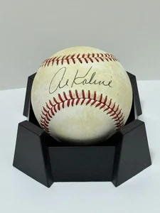 AL KALINE Autographed BASEBALL in Case. Detroit Tigers Great Player/ Broadcaster - Picture 1 of 2