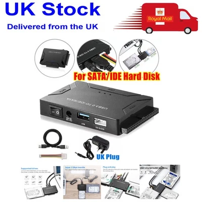 USB 3.0 to IDE & SATA Converter External Hard Drive Adapter Kit 2.5"/3.5" Cable - Image 1 of 4