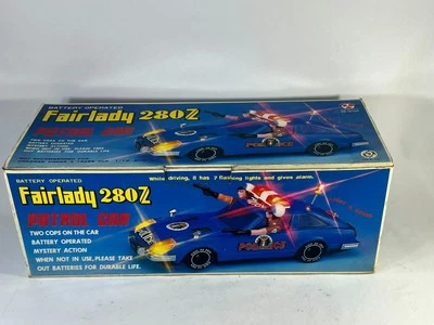 FAIRLADY 280Z Police Patrol Car Battery Operated Son Ai Toys Vintage NEW BOXED - Immagine 1 di 4