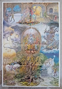 Herr der Ringe Poster (22x32 Zoll) Judy King Rieniets, LOTR Krieg, Vintage 1979 - Bild 1 von 7