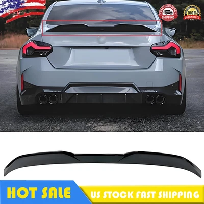 GLOSS BLACK TRUNK SPOILER FOR 22-25 BMW G87 M2 G42 230i M240i HIGH KICK MP STYLE Foto 1 de 4