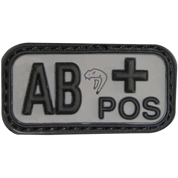  New Black  Blood Group Rubber Patches Viper Army RAF SAS Patch Badge - Image 1 of 1