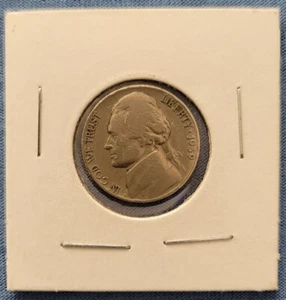 1939 P JEFFERSON NICKEL Circulated in 2x2 - Picture 1 of 4