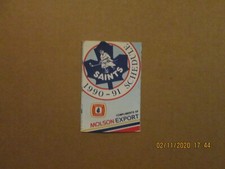 AHL Newmarket Saints Vintage Defunct 1990-91 Dual Team Logo Pocket Schedule