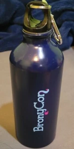BRAND NEW BronyCon 2014 Sponsor Exclusive Blue Metal Water Bottle Brony Con MLP - Picture 1 of 5