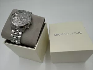 Michael Kors Zirconia Quartz Watch Analog Stainless Steel Mk-8910 New, Scratches - Picture 1 of 11