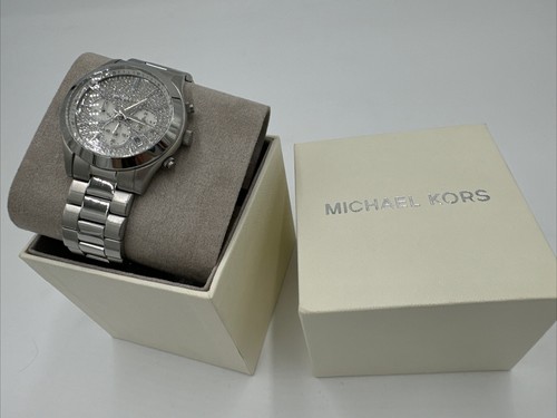 Orologio Michael Kors Zirconia Quarzo Analogico Acciaio Inox Mk 8910 Nuovo Graffi