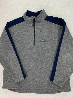 New Hampshire Wildcats Quarter Zip Heavy Fleece Pullover (Men's XXL) Gray - Image 1 of 4
