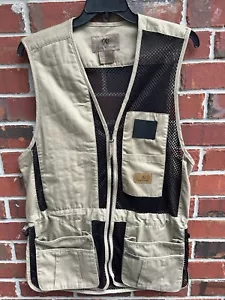 Game Winner Sportswear Khaki Mesh Canvas Bird Hunting Shooting Vest Size M/L B8 - Picture 1 of 7
