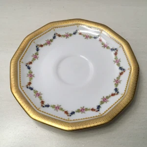 Tirschenreuth PETITE ROSE Demitasse Saucer Gold Encrusted Dessert Plate MORE - Picture 1 of 8