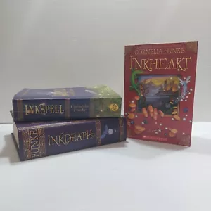 Cornelia Funke Books Lot Bundle x 3 Inkheart Trilogy Complete Inkspell Inkdeath - Picture 1 of 14