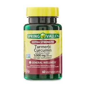 Turmeric Curcumin 1000 Mg With Ginger Cardiovascular Joint Support, 60 Capsules - Picture 1 of 24