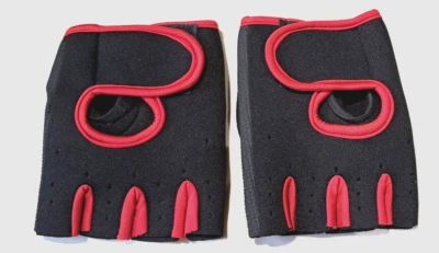 1 par de guantes de ciclismo, adulto talla grande, guantes sin dedos en ROJO Foto 1 de 4