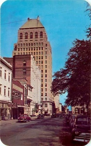 ST FRANCIS STREET SCENE, MOBILE, ALABAMA, VINTAGE POSTKARTE - Bild 1 von 2