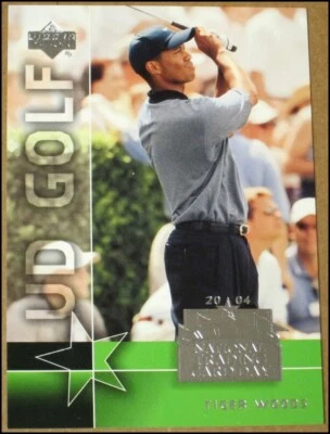 2004 Upper Deck National Trading Card Day Tiger Woods Golf Card #UD-14 NRMT/MINT - Image 1 of 3