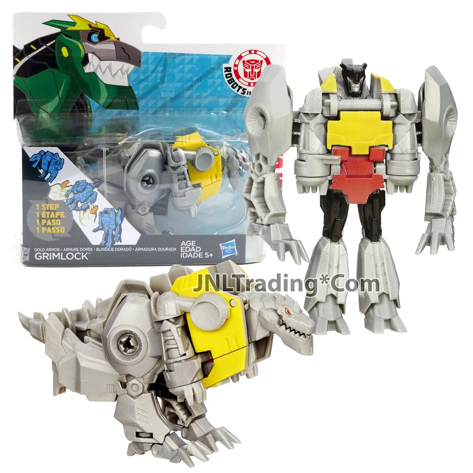 Year 2014 Hasbro Transformers RID Animation One Step Changer GOLD ARMOR GRIMLOCK - Image 1 of 1